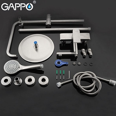 Душевая система с верхним душем, нержавеющая сталь Gappo G2499-20