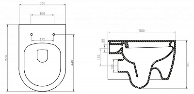 Унитаз подвесной BelBagno Marino BB105CHR
