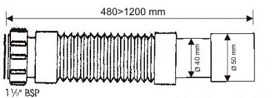 Гофра 1 1/2 McALPINE 1,2 м MRMF-2-12