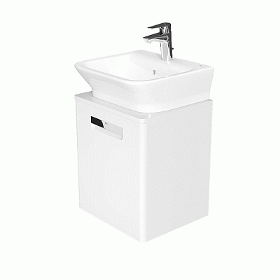 Тумба под раковину Roca The Gap 45 белая матовая ZRU9302735