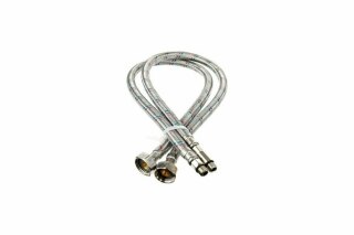 Подводка в оплётке S/S для смесителя Mateu FIL- NOX, 1/2 x М10*1 х 18(35), 0.5 м (пара)