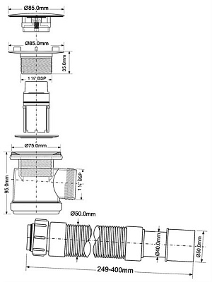 Трап для душевого поддона MRS3C-SF