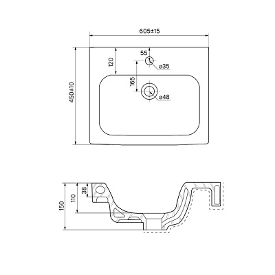 Тумба с раковиной напольная Iddis Sena NSE60W2i95K 60 см, белая/под дерево
