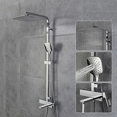 Душевая система со смесителем Gappo G18 G2418-1, хром