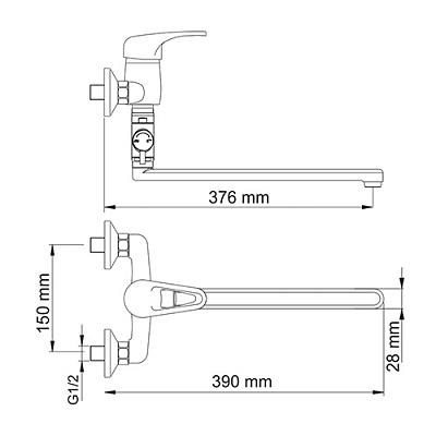 Смеситель для ванной WasserKRAFT ODER 6302L