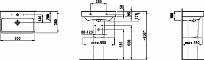 Раковина Laufen Pro S 8.1895.9.000.104.1