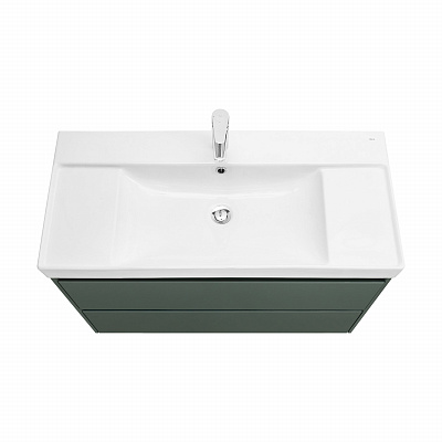 Тумба с раковиной Roca Ona 100 2 ящика A857616513, зеленый матовый