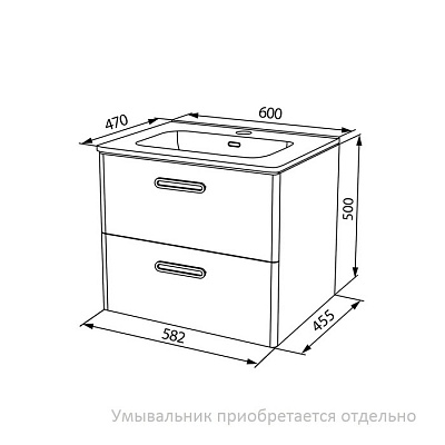 Тумба под раковину Iddis Brick BRI60W0i95