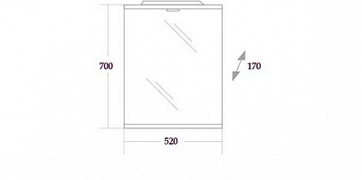Зеркало Onika Омега 52 см 1205206