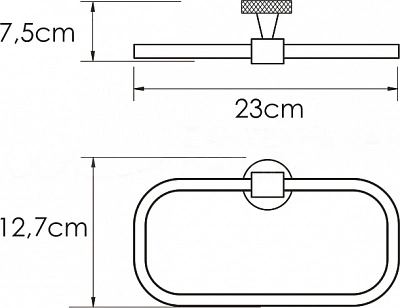 Держатель полотенец WK Tauber K-64460 никель