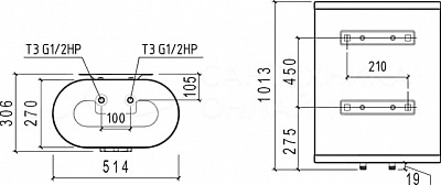 Накопительный водонагреватель Thermex MS 80 V (pro) электрический