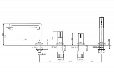 Смеситель для раковины BelBagno LUCE LUC-LVM-CRM