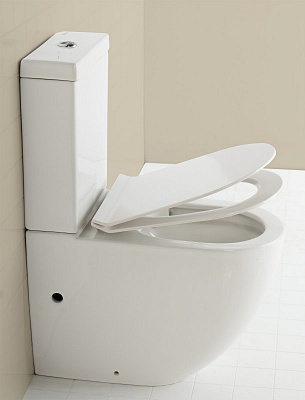 Чаша унитаза безободкового с горизонтальным выпуском P-Trape Belbagno SFERA-R BB2141CPR