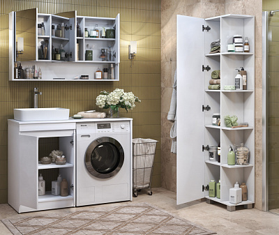 Шкаф пенал зеркальный 45 см Vigo Urban 450 pn.URB.45