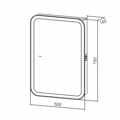 Зеркало-шкаф 40х80 Silver Mirrors Фиджи Flip 40 ИК бесконтактный сенсор LED-00003049