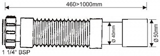 Гофра 1 1/4 McALPINE 1м MRMF1-S 40/50
