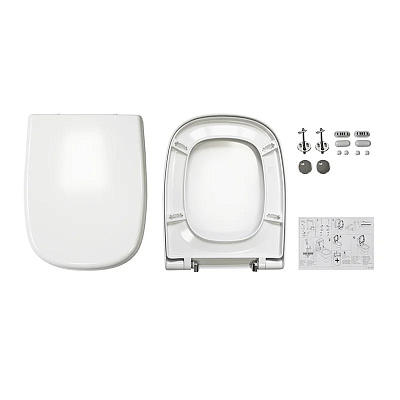 Унитаз-компакт Sanita Luxe Quadro Slim DM (тонкое сиденье дюропласт, микролифт) QDRSLCC01151022