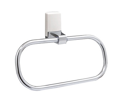 Держатель полотенец кольцо WasserKRAFT Leine K-5060WHITE