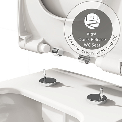 Сиденье для унитаза тонкое дюропласт с микролифтом Vitra 810-003-009