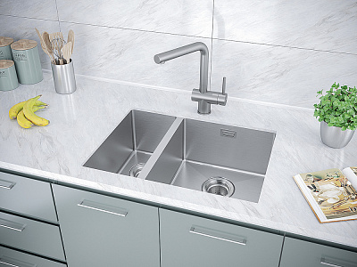 Мойка для кухни нержавеющая Paulmark Annex PM545944-BSR