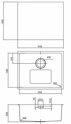 Мойка из нержавеющей стали Iddis Edifice EDI54B0i77
