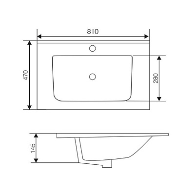 Раковина мебельная MIRSANT More 80 УТ000040446
