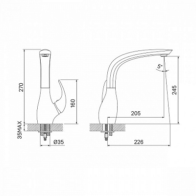 Смеситель для кухни Iddis Leaf LEASB00I05