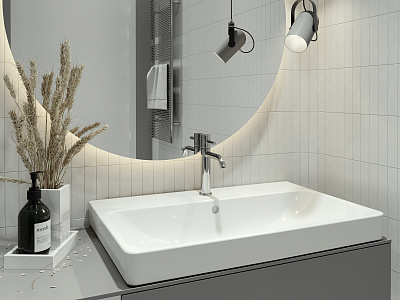 Тумба с раковиной AQUATON Сканди Doors 70 белый глянец/дуб рустикальный 1A278901SDZ90