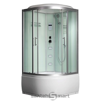 Душевая кабина Frank F657(2) угловая 110*110*220 высокий поддон с баней