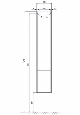 Шкаф-колонна Акватон Стоун белый глянец левый 1A228403SX01L