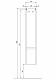 Шкаф-колонна Акватон Стоун белый глянец левый 1A228403SX01L