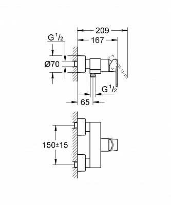 Смеситель для душа GROHE QUADRA  32637000