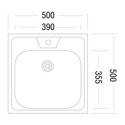 Мойка Ukinox Стандарт STD500.500-4C 0CS