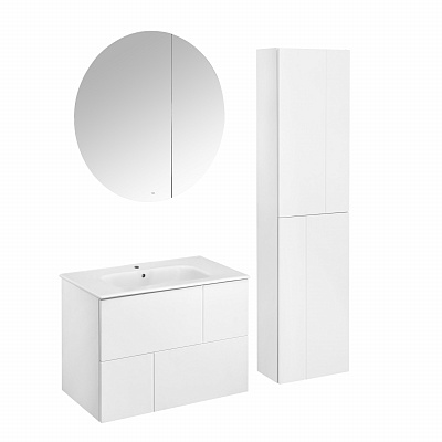 Тумба с раковиной Roca Luna 80 2 ящика ZRU9307765, белый