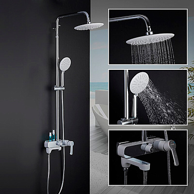 Душевая система с тропическим душем Gappo G02-8 G2402-8, хром