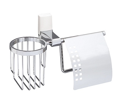 Держатель для туалетной бумаги и освежителя WasserKRAFT Leine K-5059WHITE