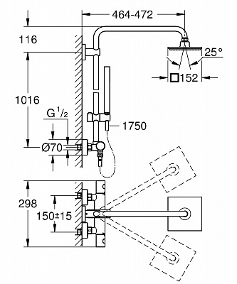 Душевая система GROHE EUPHORIA CUBE 27932000