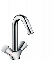 Hansgrohe Logic см-ль д/раковины хром 71222000 двуручный