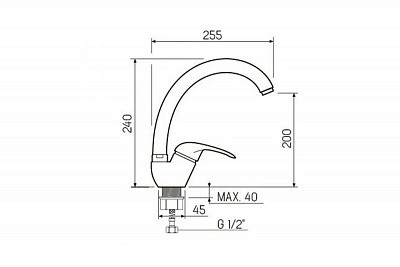 Смеситель для кухни РМС SL135W-011F