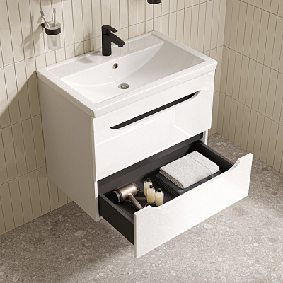 Тумба с раковиной IDDIS Ray (4077000i28), подвесная, 70 см,белый, RAY70W0i95K