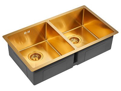 Мойка для кухни нержавеющая Paulmark Twin PM237844-BG
