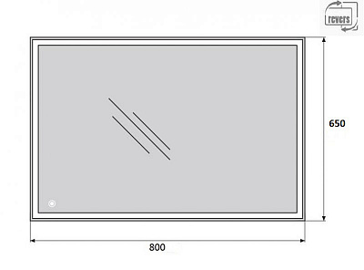 Зеркало BelBagno SPC-GRT-650-800-LED-TCH