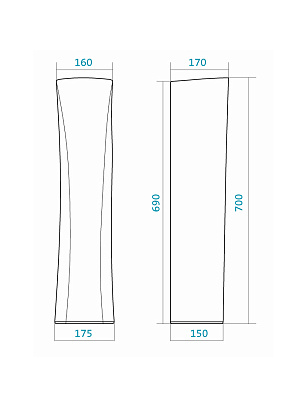 Пьедестал для раковины Santek Бриз/Ирис /Цезарь 1WH110595