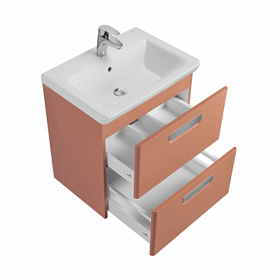 Тумба под раковину Roca The Gap Original 60, 2 ящика, терракота, ZRU9307837
