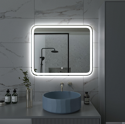 Зеркало 80х70 с LED подсветкой Onika Магна 208096