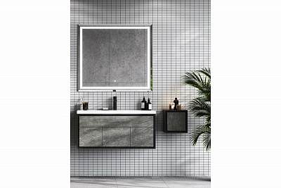 Тумба с раковиной Aquaton Уэльс 100 графит 1A267601WA6A0 new