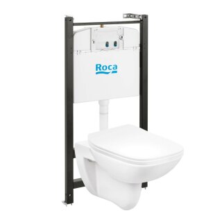 Комплект инсталляция с подвесным унитазом Roca Debba Pack 893104970 с сиденьем микролифт