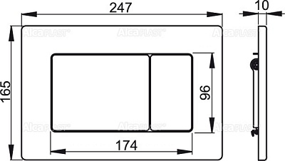 Кнопки смыва AlcaPlast M279 сенсорная Antivandal