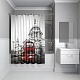 Штора для ванной комнаты Iddis 180*200 см  London Spirits Grey 542P18Ri11