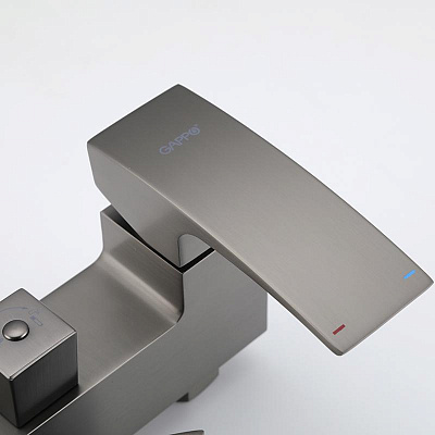 Душевая система Gappo G07-9 G2407-9 оружейная сталь, (с изливом и тропическим душем)